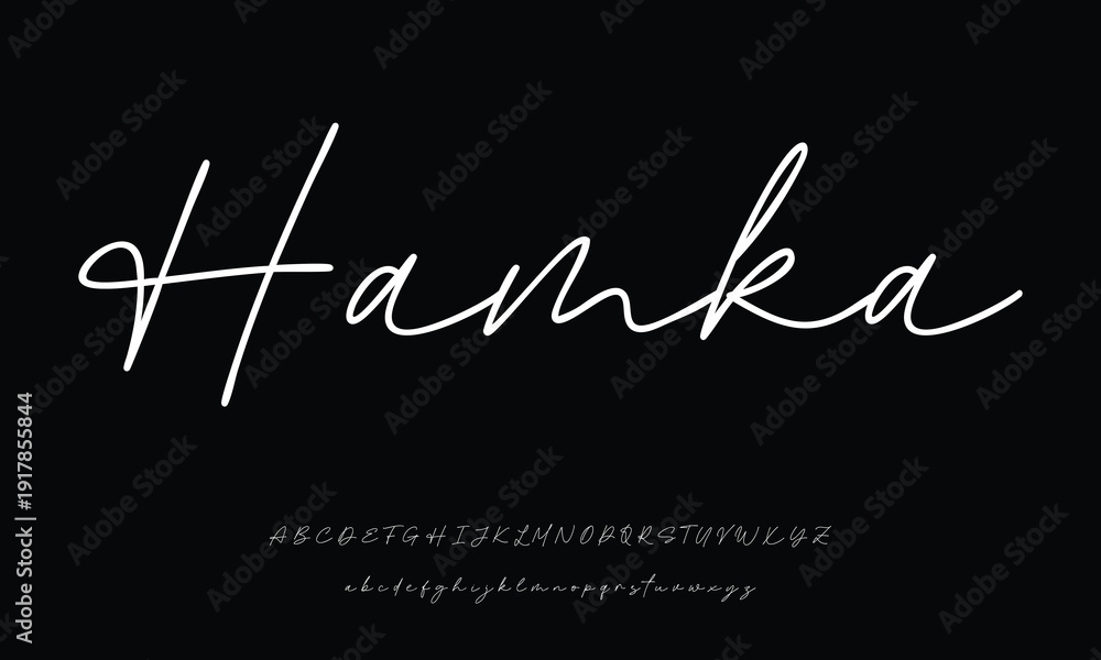 Obraz premium Script Brush Font Type Font lettering handwritten 