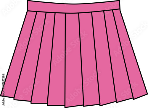 pink skirt on white background