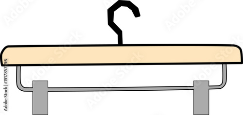 vector illustration of wooden hanger