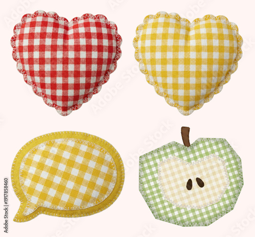 Sweet Gingham Applique Elements