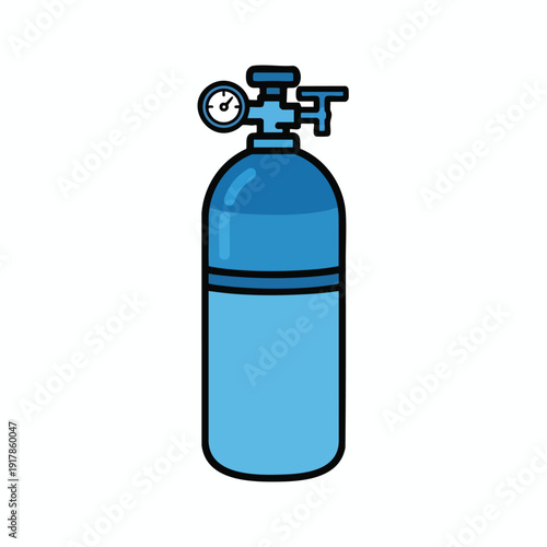 Illustration of a Fire Extinguisher for Safety and Emergency Preparedness