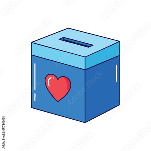 Healthy Heart Donor Box for Blood Donation and Community Blood Drive