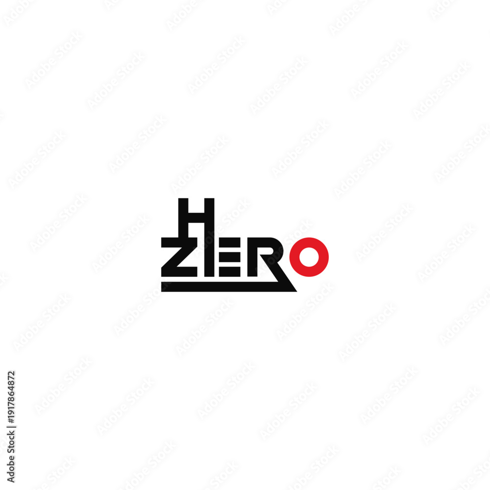 Obraz premium Zero Hero text slogan logo.