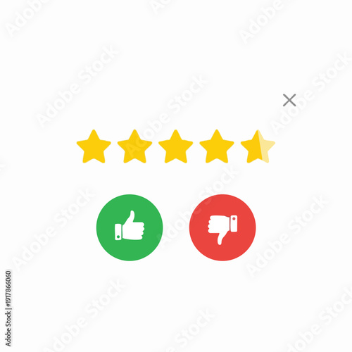Customer Feedback and Ratings with Positivity and Negativity Icons