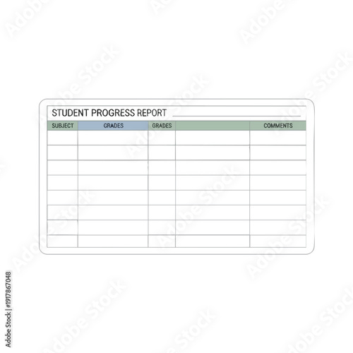 Clear Student Progress Report Template for Academic Tracking