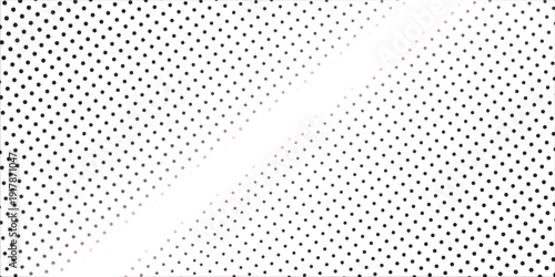 Dotted gradient vector illustration, white and black halftone background, horizontal seamless dotted lines, monochrome dots texture backdrop, retro effect. modern