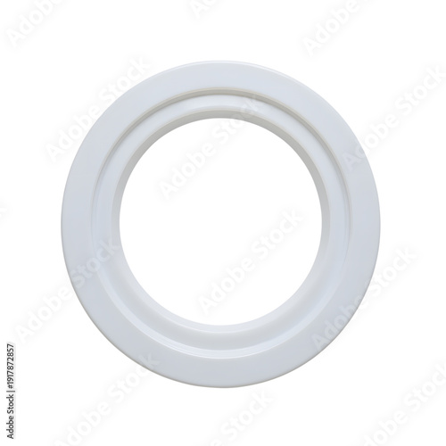 Minimalist silicone sealing ring on transparent  background, modern simplicity