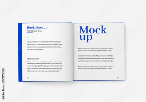 Square Magazine Book Mockup Template