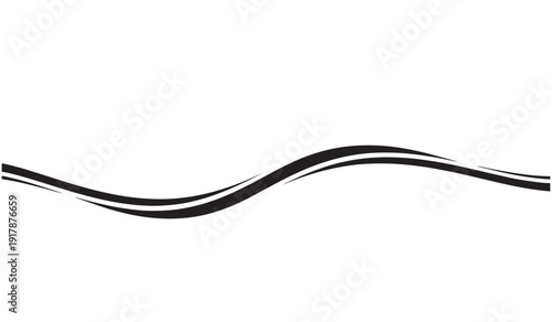 Modern coastal design element – Vector wave illustration for surf branding and wellness graphics