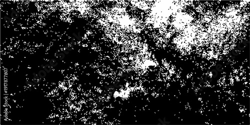 Seamless black and white abstract grunge background featuring a winter snowflake pattern with ink drop textures and holiday star illustrations for a cold season wallpaper design