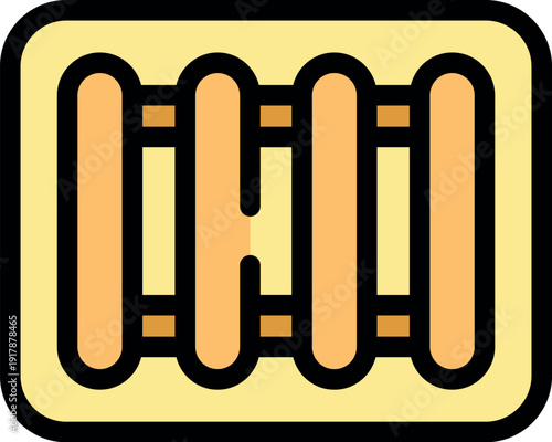 Yellow heating radiator providing warmth and comfort during cold winter days, ensuring cozy atmosphere in a house
