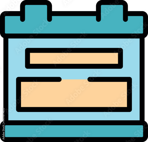 Automotive battery providing electrical power for starting engine, powering lights, and other car accessories