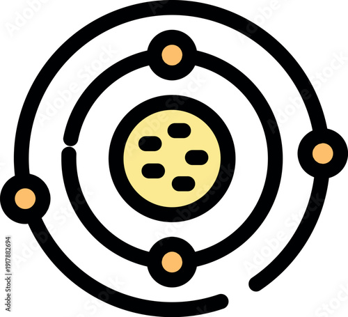 Planets rotating on orbits around sun, space exploration and astronomy educational infographic