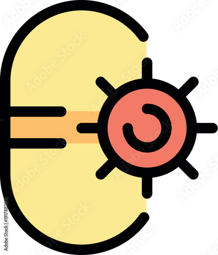 Kidney virus attack symbolizing health risk and disease, medical healthcare concept with infection and immunity problems