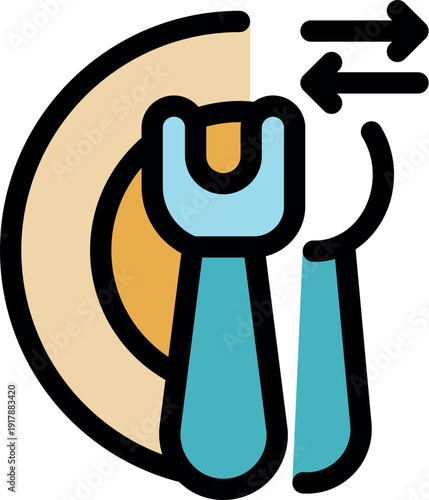 Intermittent fasting concept with empty plate, fork, knife, and double arrow symbolizing eating intervals