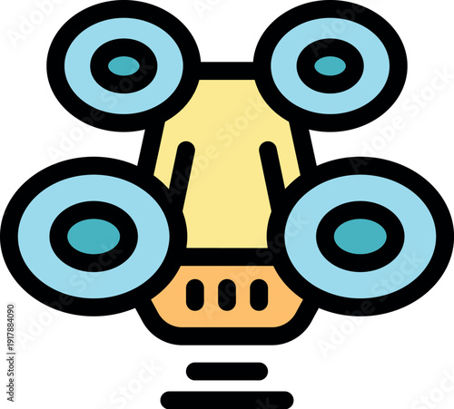 Quadrotor drone delivering a package, representing modern delivery technology and innovation