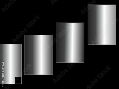 Hand drawn black background with black and white gradient lines. Dark design concept.