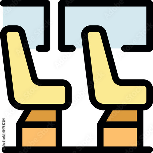 Comfortable seating arrangement on modern train