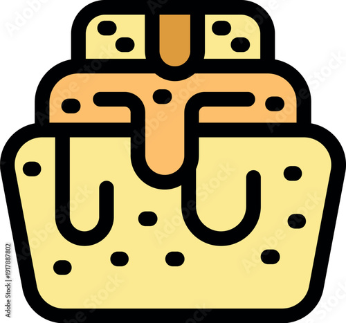 Indulge in the creamy goodness of a tres leches cake, soaked in a sweet milk mixture and topped with a sprinkle of crumbs