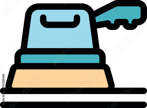 Grinding machine smoothing a metal surface, industrial process for polishing and finishing