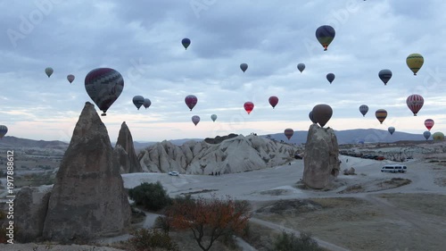 Heißluftballons über Kappadokien in der Türkei