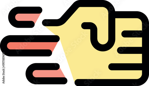 Approving fast by swiping right with high speed, expressing agreement or validation