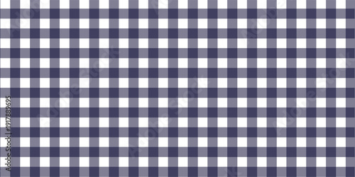purple gingham fabric seamless pattern. Cute check plaid. Picnic kitchen tablecloth texture. Gingham square vintage texture. Vector illustration isolated on white background.