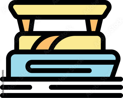 Smoothing wrinkles with a hot steam iron on an ironing board, a symbol of household chores and laundry care