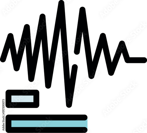 Seismic activity monitoring with seismograph, recording ground vibrations during an earthquake