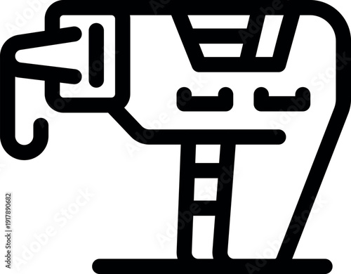 Electric hot glue gun pouring melted adhesive, a tool for diy and craft projects