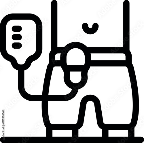 Urology concept with portable urine bag, catheter, and drainage system for incontinence management