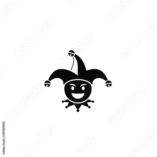 Happy Jester Face Icon - Fun and Playful Design
