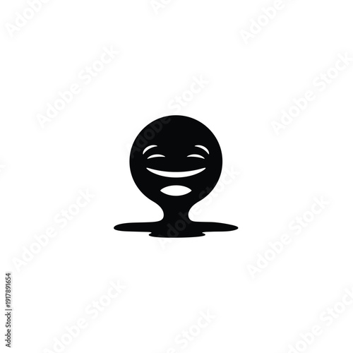 Melting Happy Face Icon - Gooey Emotion