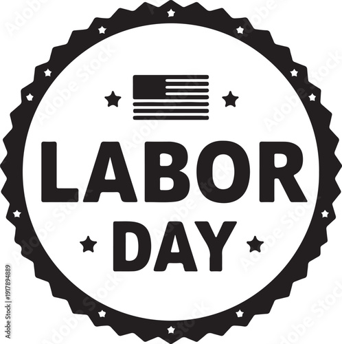 Celebrating labor day with an iconic american flag design sticker