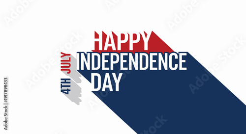 American Independence Day greeting card, Happy 4th of July vector illustration, patriotic celebration design element.