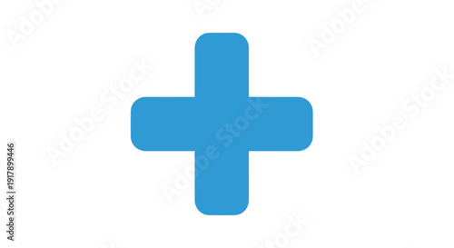 Blue Medical Cross Symbol Icon.