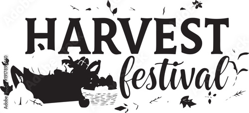 The annual harvest festival celebration with a stylish pig silhouette logo design