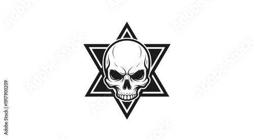 Skull with Star of David Symbol.