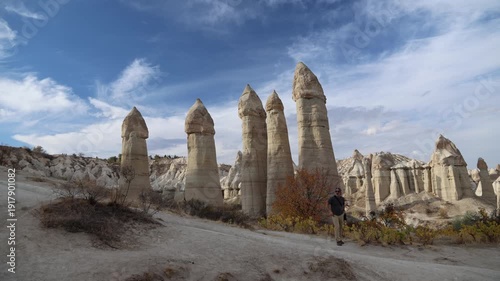 Love Valley in Cappadocia as a time lapse video