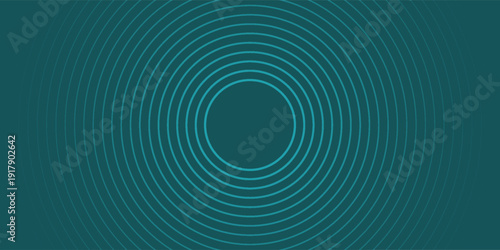 Abstract green glowing geometric lines on gray background. Modern shiny blue circle lines pattern. Futuristic technology concept. Suit for cover, poster, banner, brochure, header, website vector