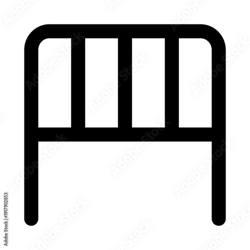 Police fence icon for restricted area. Police Fence Modern Professional Line Icon with minimal clean design representing security barrier control safety perimeter and protection