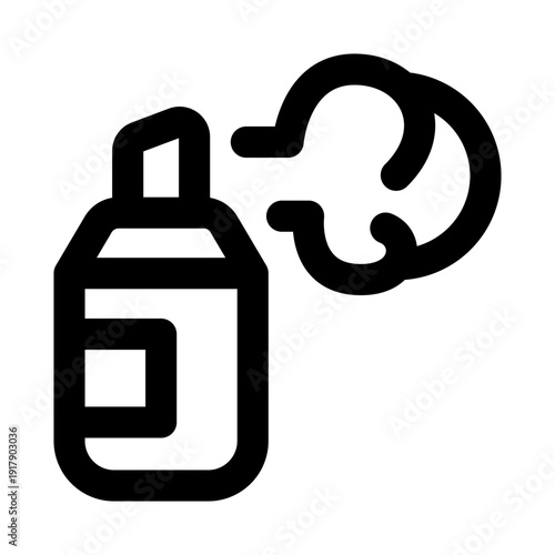 Spray bottle icon for cleaning and care. Spray Bottle Modern Professional Line Icon with minimal clean design representing sanitizer disinfectant mist hygiene and household use