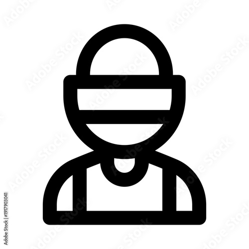 Criminal icon for law enforcement and security. Criminal Modern Professional Line Icon with minimal clean design representing suspect offender crime arrest and investigation