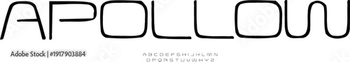 Apollow Bold Thin Decorative Font, Unique Wide Line Alphabet Set, Versatile Display Typeface for High-End Web Headers, Architecture Branding, Fashion Labels, and Innovative Visual Arts