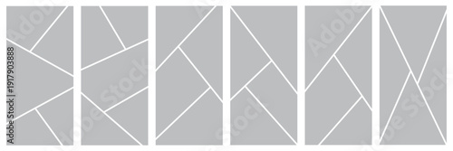 Set of comic 4 frame photo collage layout, vektor eps 10