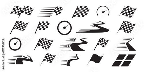 Diverse collection of isolated analog gauges and dials, measuring speed, level, and other indicators