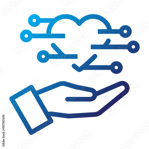 Health Care Technology Line Gradient Icon