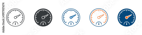 Barometer Icon Set Multiple Style Collection