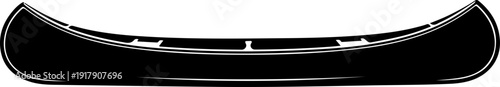 vintage canoe drawing silhouette vector illustration