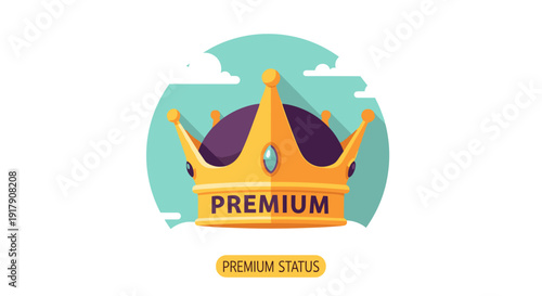 Golden Crown with Premium Label Illustration.